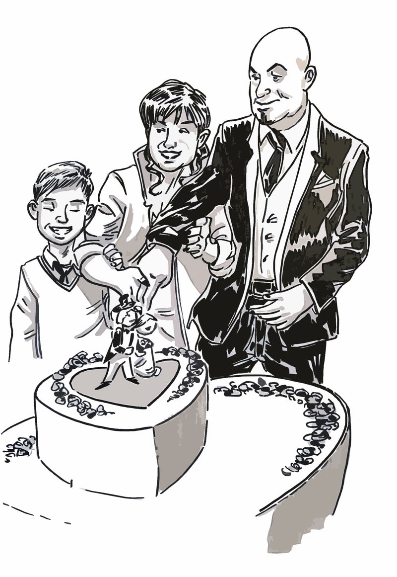 caricature matrimonio su commissione